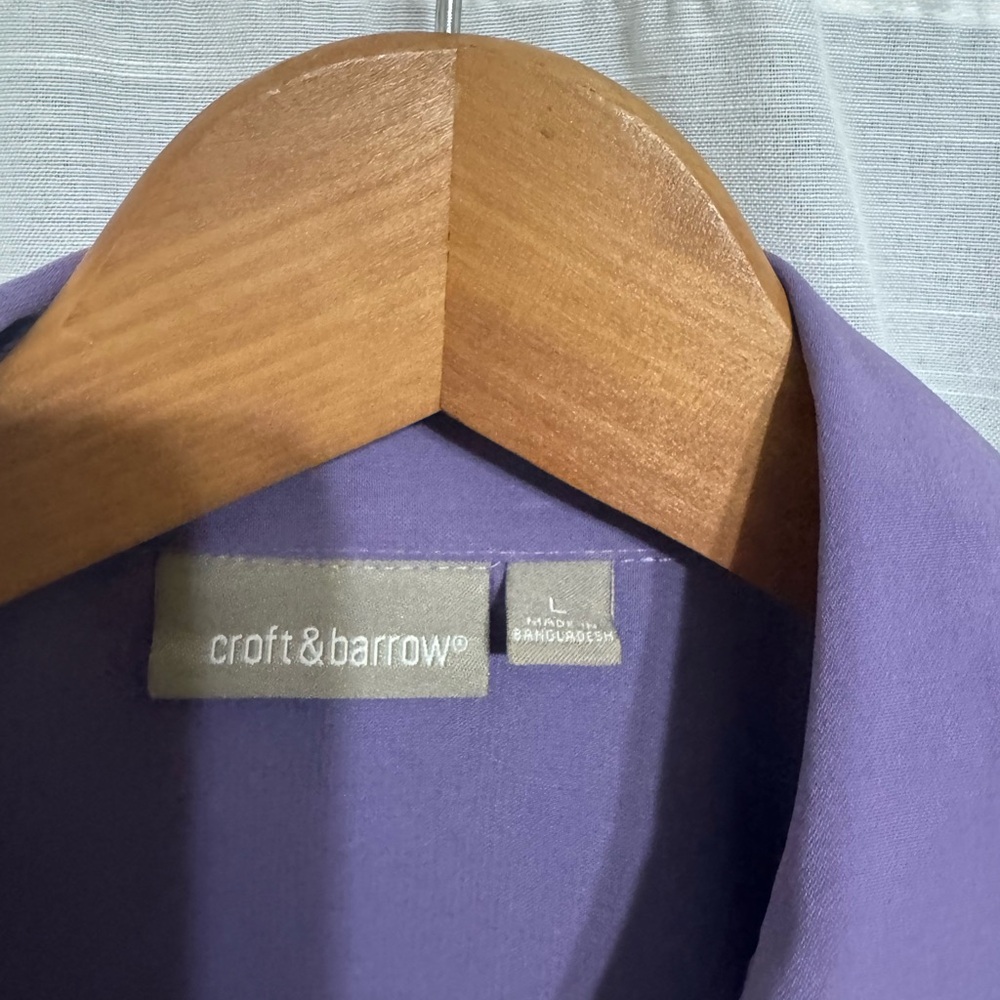 Purple Button-Up Blouse - Picture 3 of 11